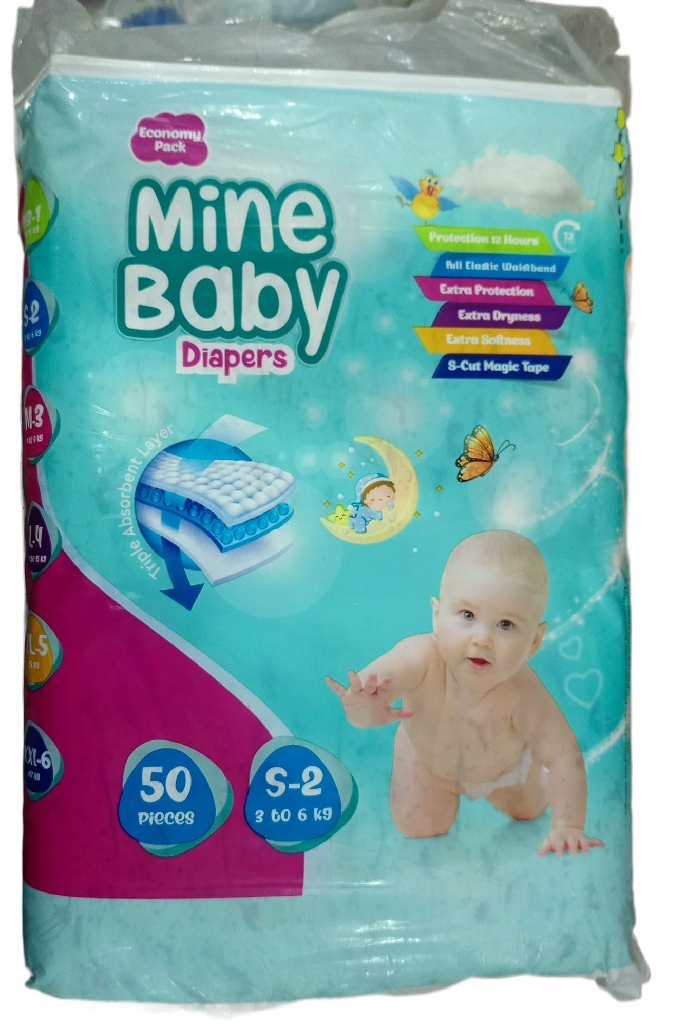 MINE BABY DIAPER SMALL SIZE 3/6KG