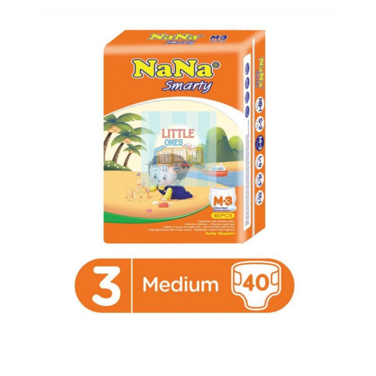 nana smarty medium 6/9kg pack of 40