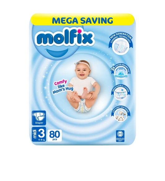 MOFLIX MEDIUM DIAPER 100 PIECES OF PACK