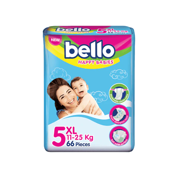 BELLO DIAPER XL SIZE 66 PIECES OF PACK COTTON SHEET DIAPER